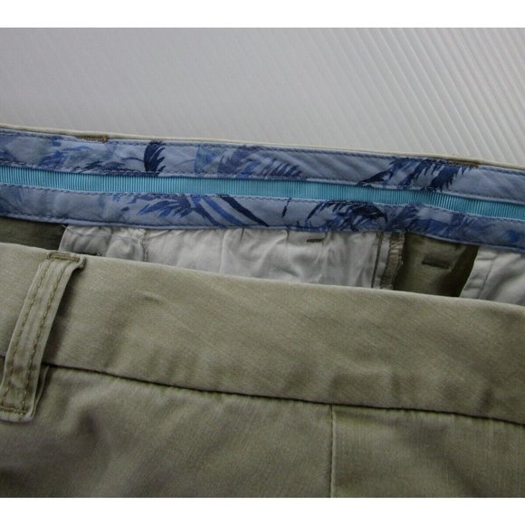 Tommy Bahama Pants 35X32 Chino Khaki Marlin Logo Trouser Preppy Tencel - Picture 9 of 10